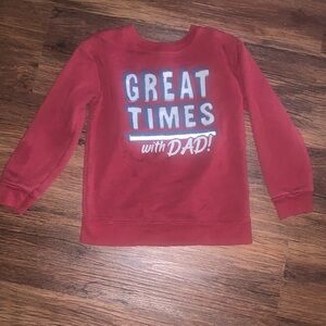 Garanimals “great times with dad” burgundy sweatshirt size 4T‎